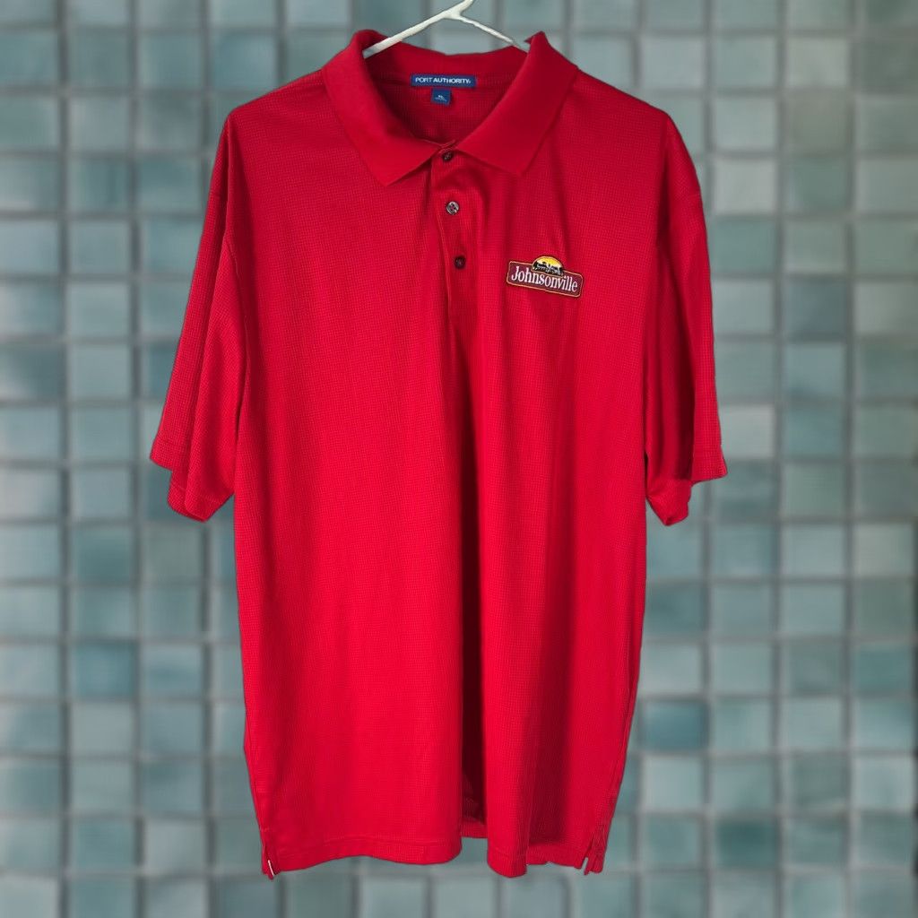 Port Authority Port Authority Mens Short Sleeve Collared Red Polo T Shirt XL Size US XL / EU 56 / 4 - 1 Thumbnail