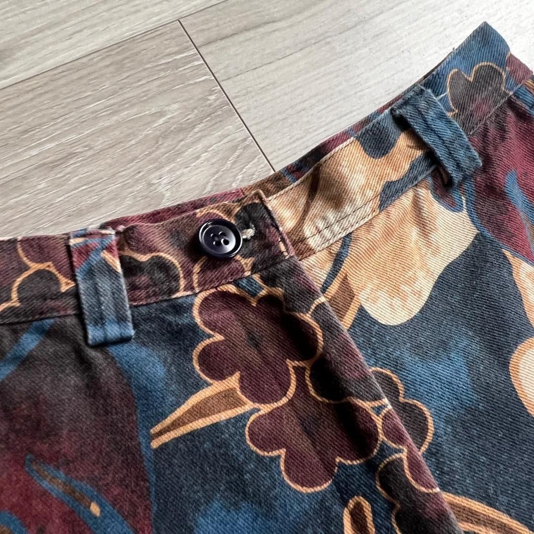 Dries Van Noten Dries Van Noten Floral Print Wide Leg Cotton Pants 22aw Size 23" - 7 Thumbnail
