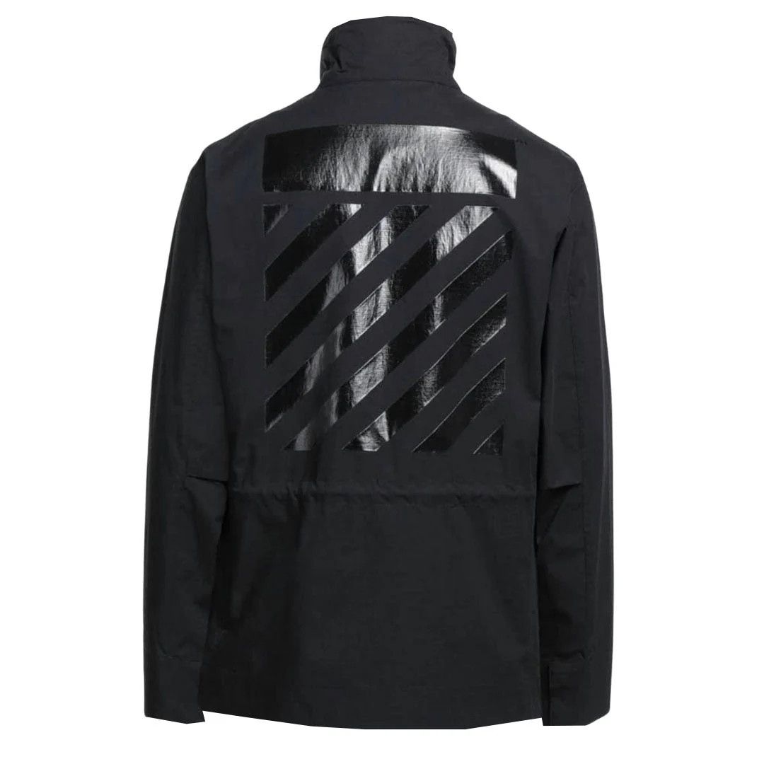Off-White o1gr1nt1124 Diag Tab Field Jacket in Black Size US M / EU 48-50 / 2 - 2 Thumbnail
