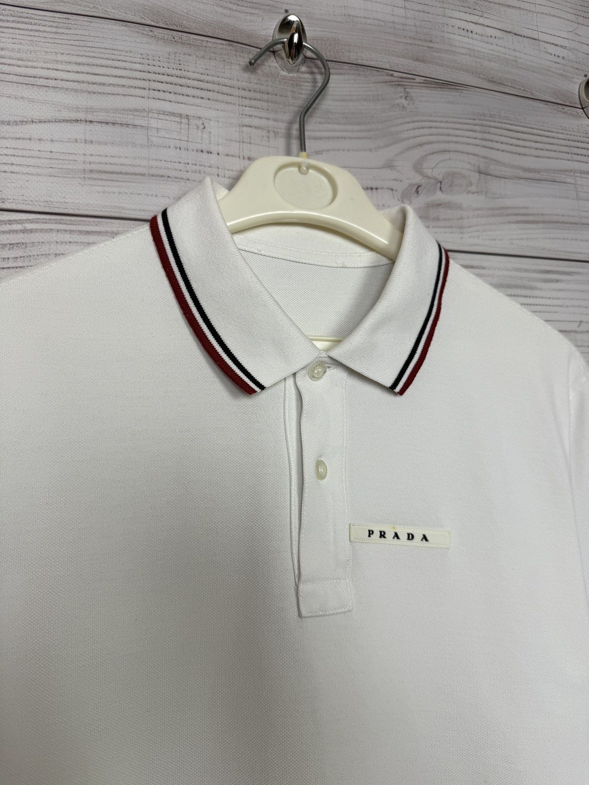Prada Black Prada Polo Tee (M) Size US M / EU 48-50 / 2 - 6 Thumbnail