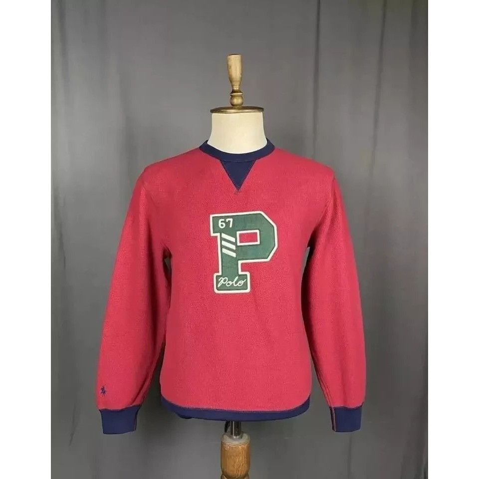 Polo Ralph Lauren Polo Ralph Lauren Big Logo Men's Red Crewneck Sweater Size S Size US S / EU 44-46 / 1 - 1 Thumbnail