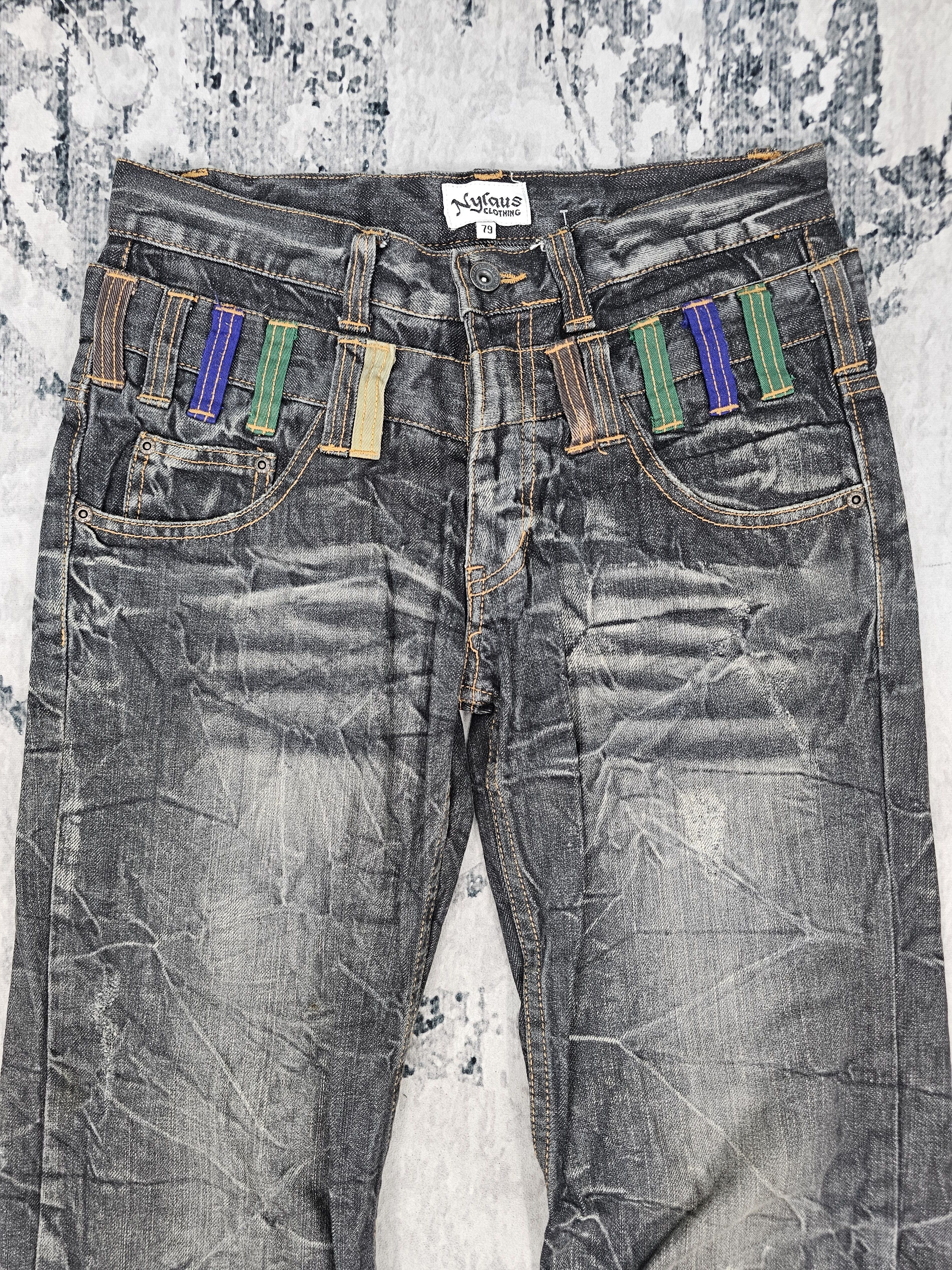 Japanese Brand NYLAUS CLOTHING Double Waist Punk Bondage Design Jean JB0262 Size US 30 / EU 46 - 5 Thumbnail