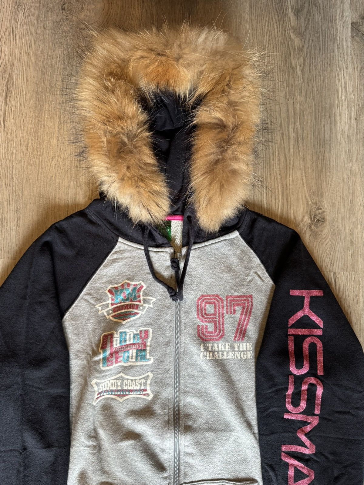 Japanese Brand KISS MARK WITH FUR HOODIE LIKE IFSIXWASNINE STYLE Size US L / EU 52-54 / 3 - 2 Thumbnail