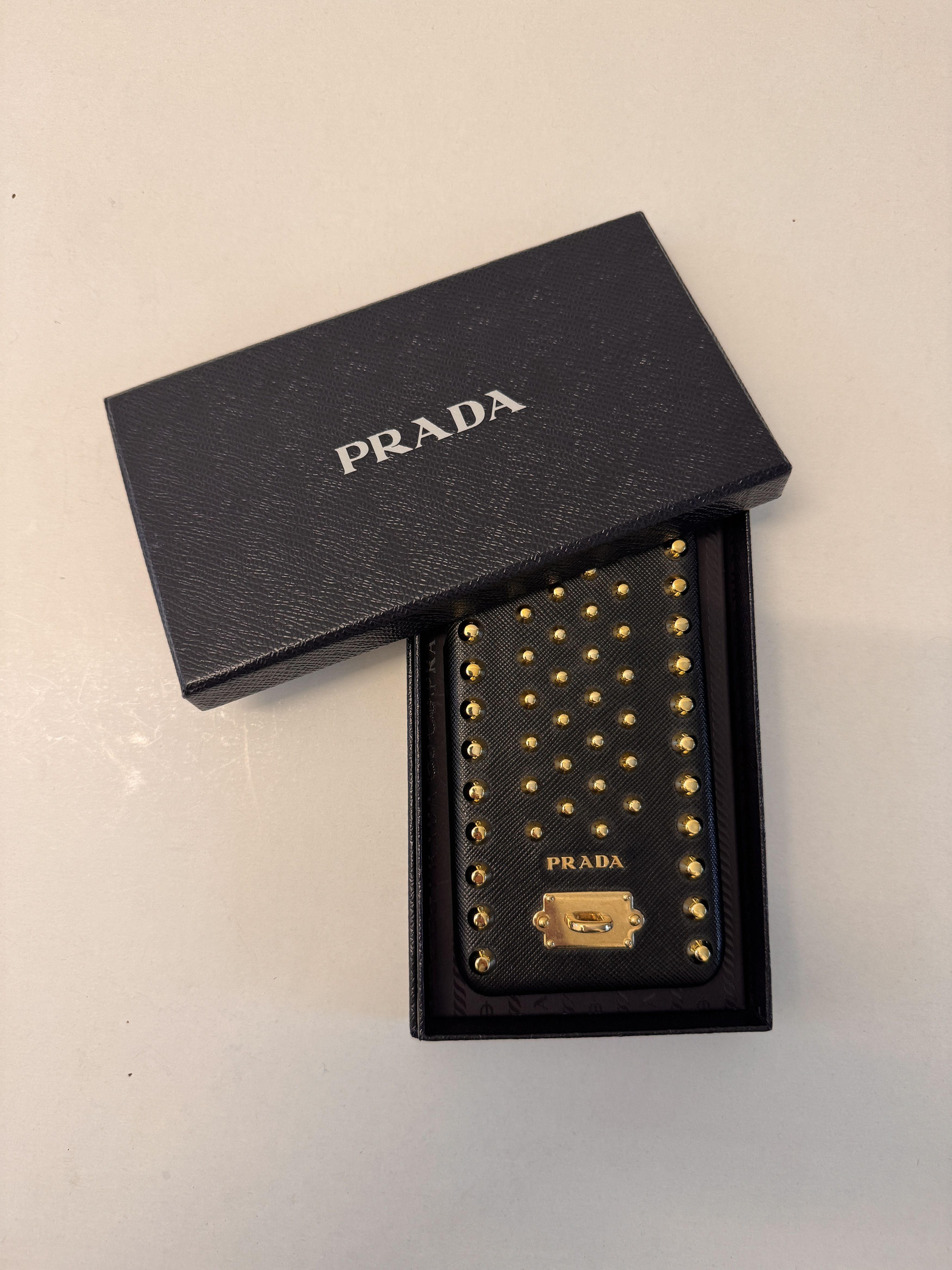 PRADA Saffiano Leather Iphone XS MAX case .