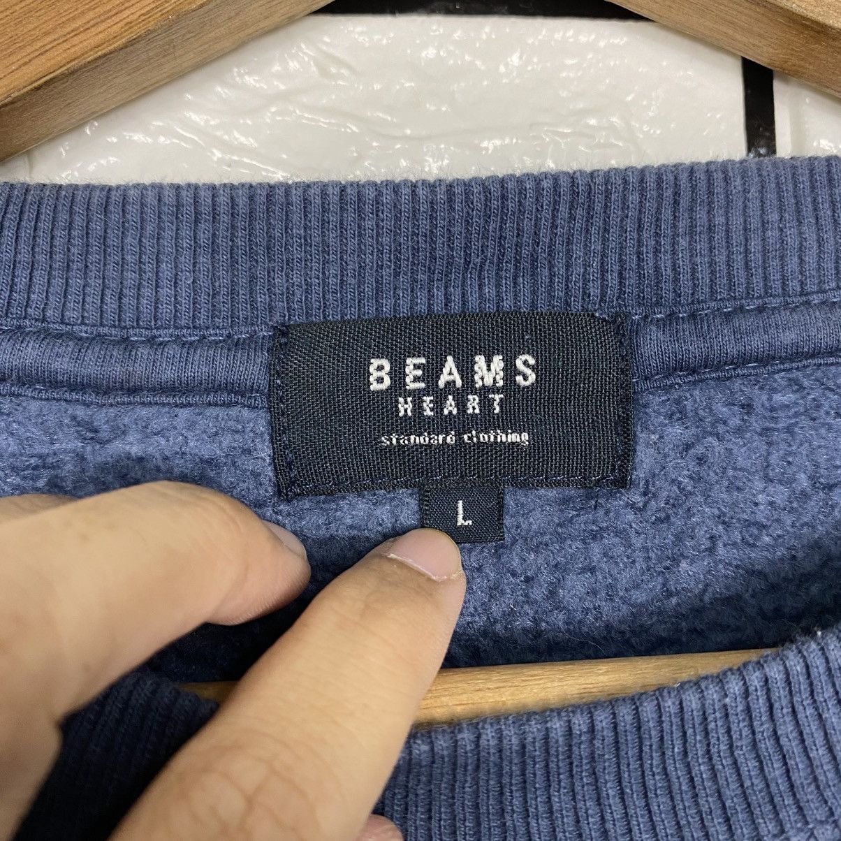 Beams Japan 📌Vintage Sweatshirt Scarton Spell Out Beams Hearts Size US L / EU 52-54 / 3 - 14 Thumbnail