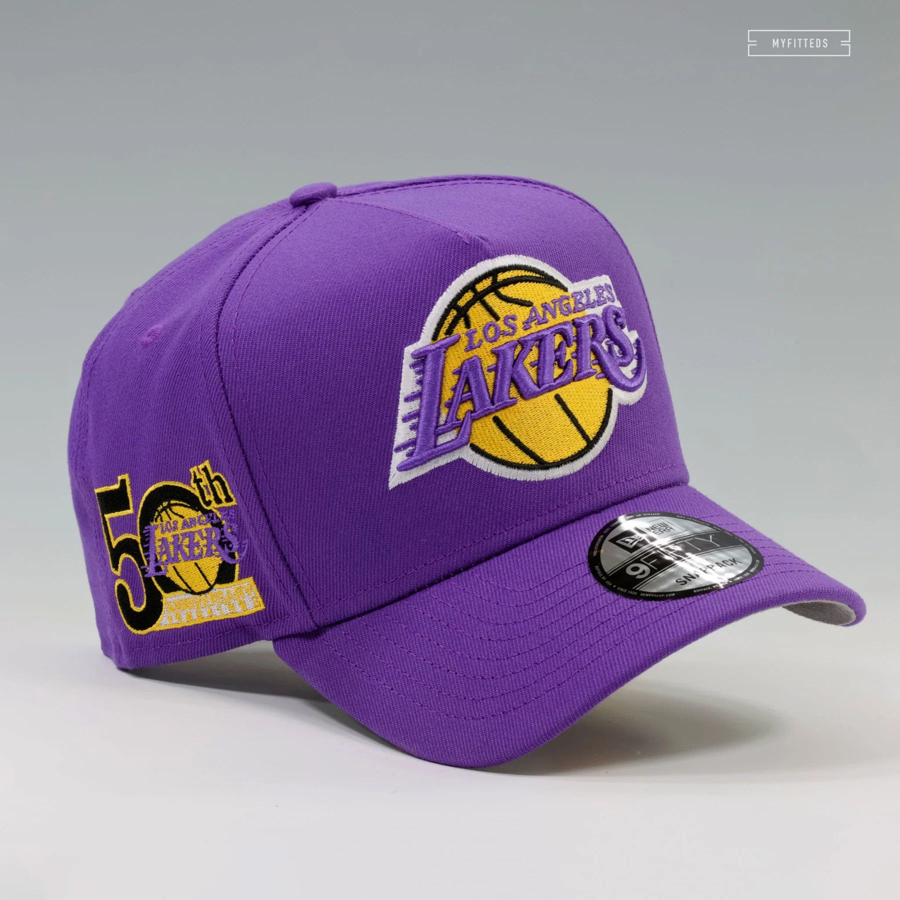 LOS ANGELES LAKERS 50TH ANNIVERSARY HWC NEW ERA SNAPBACK HAT