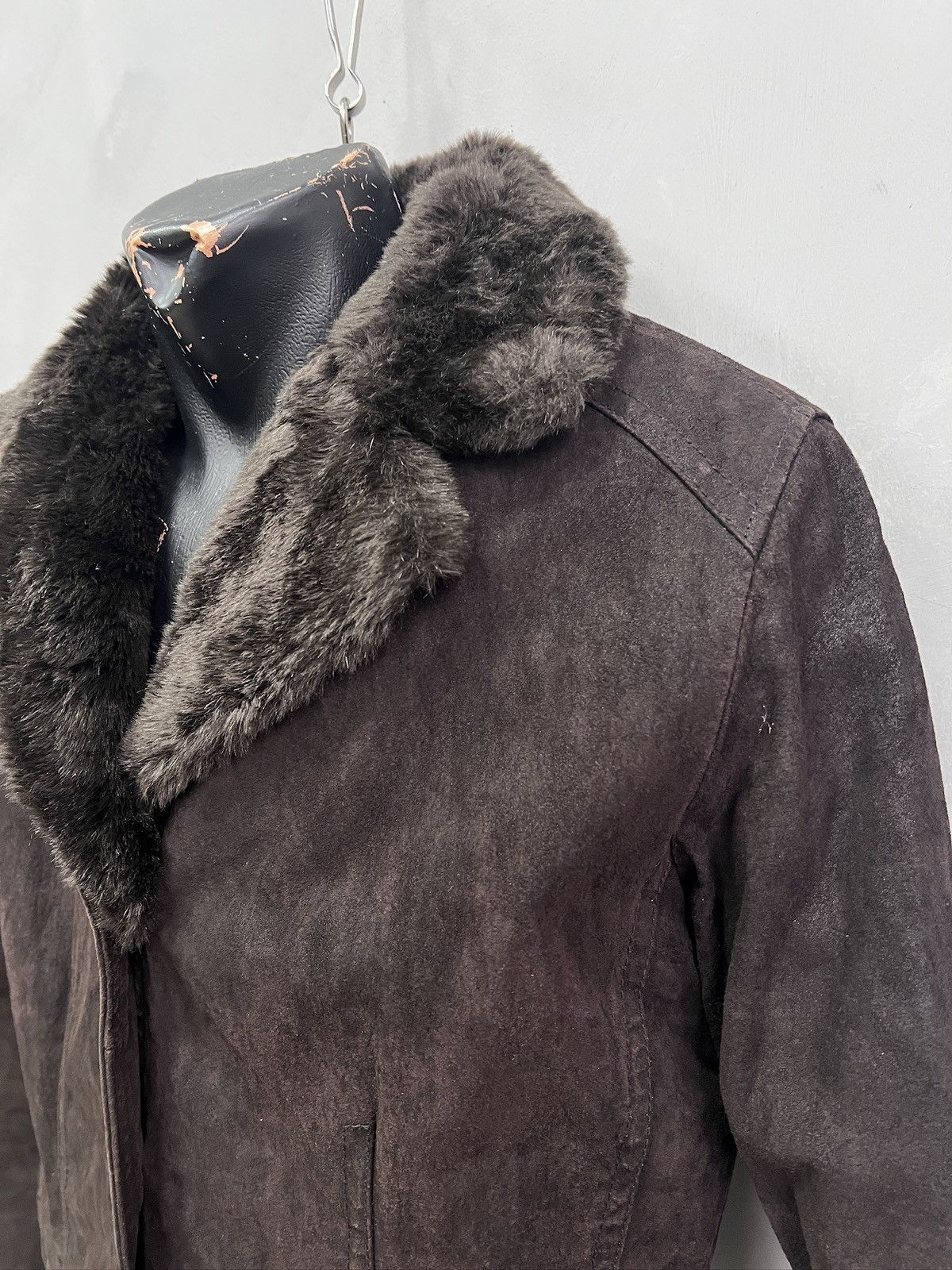 Hysteric Glamour Suede leather fur collar gothic leather jacket y2k style Size US M / EU 48-50 / 2 - 4 Thumbnail