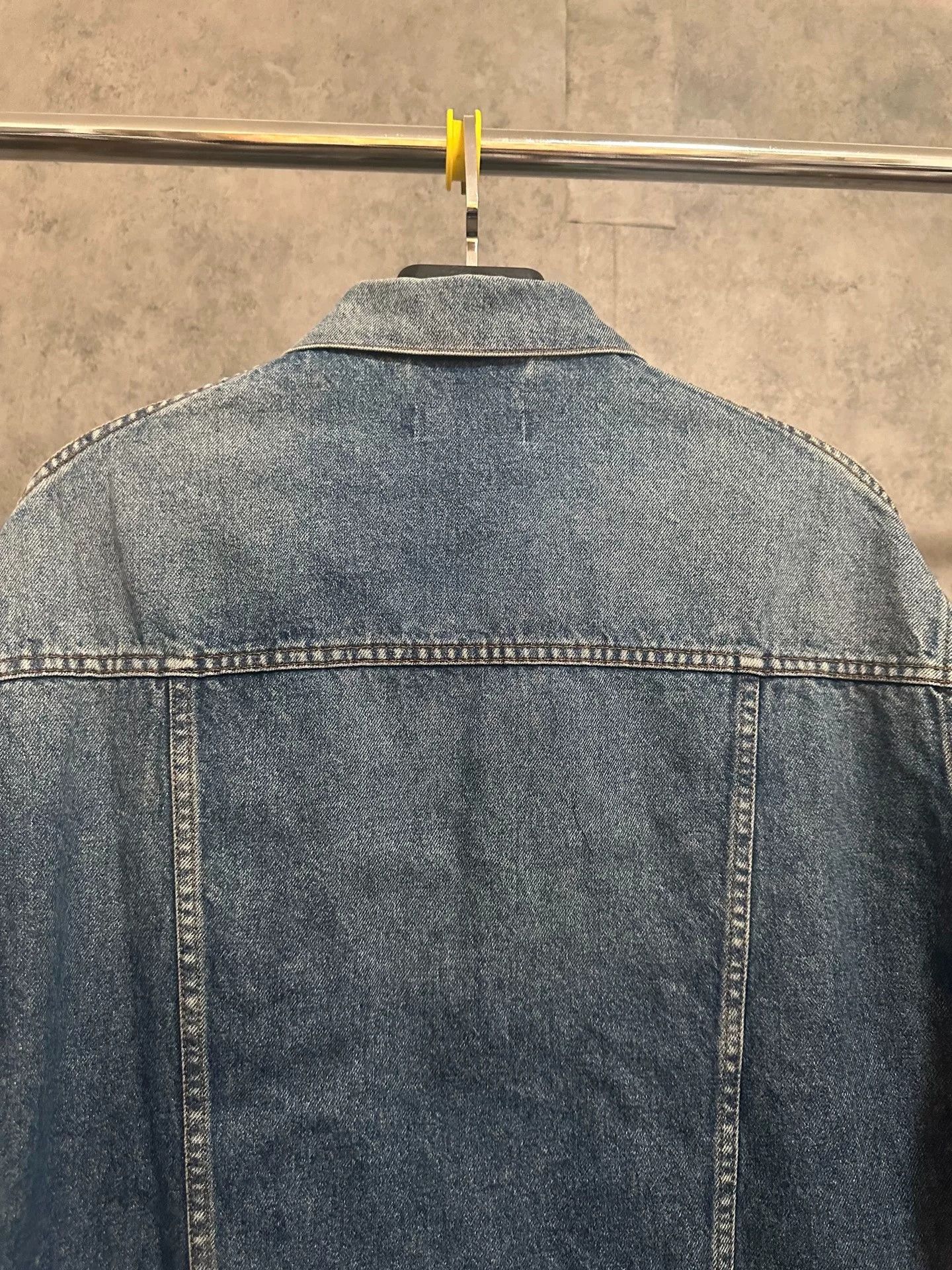 Balenciaga Balenciaga Embroidered Chest Letter Denim Jacket Size US M / EU 48-50 / 2 - 5 Thumbnail