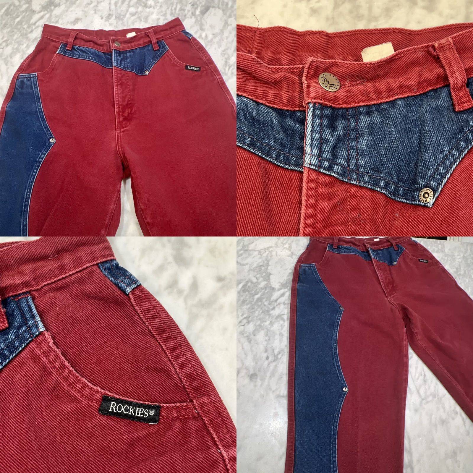 Vintage Vintage Rockies Western 2 Tone Jeans Women - 32/13 - 36 Inseam Cowgirl Size 34" / US 12 / IT 48 - 8 Thumbnail