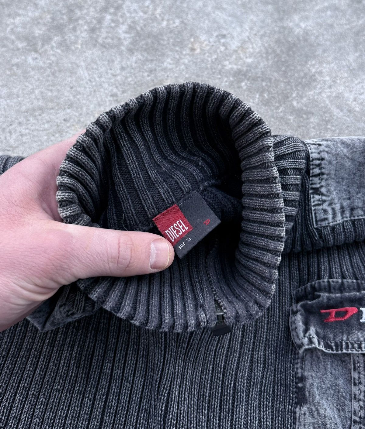 Diesel × Vintage Vintage Diesel y2k streetwear rare avantgarde sweater Size US XL / EU 56 / 4 - 8 Thumbnail