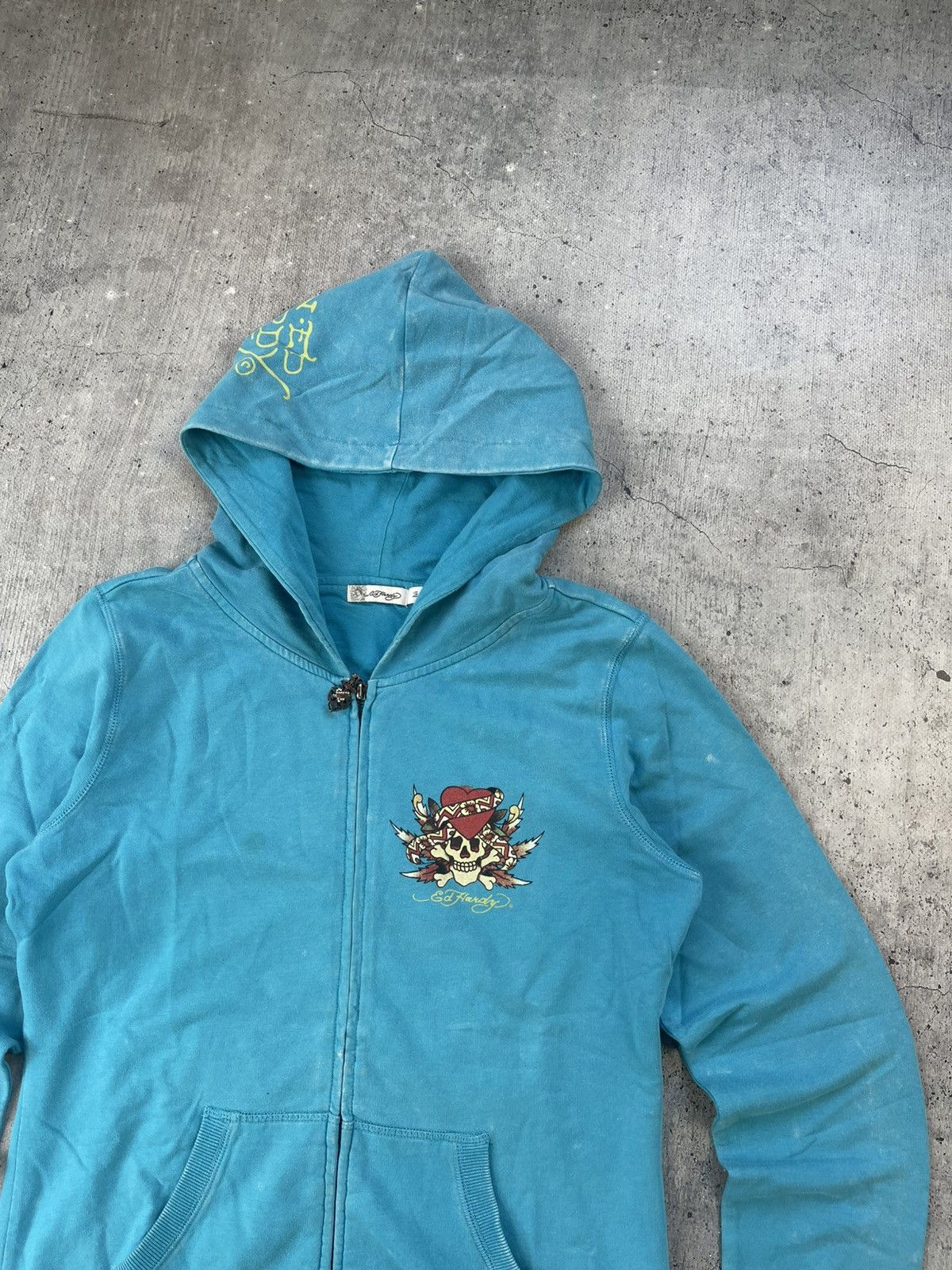 Ed Hardy × Vintage Vintage Y2k Ed Hardy Suit(Pants+Zip Sweatshirt) Skull ☠️ 90’s Size XL / US 12-14 / IT 48-50 - 14 Thumbnail