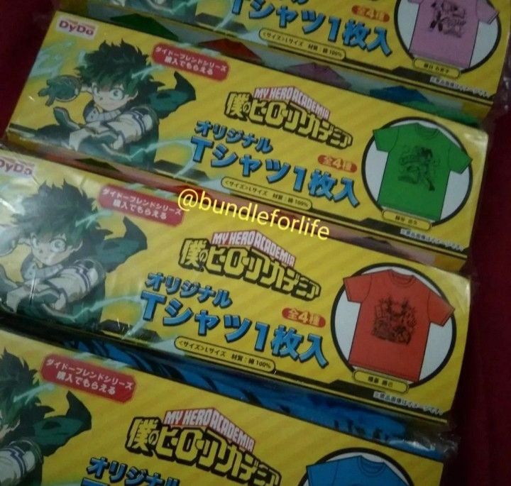 Japanese Brand 4pcs COMBO🎉 My Hero Academia Promo tshirts anime🎉 Size US M / EU 48-50 / 2 - 1 Thumbnail