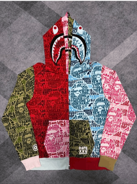 Bape Bape Shark Hooded Jacket Size US L / EU 52-54 / 3 - 1 Thumbnail