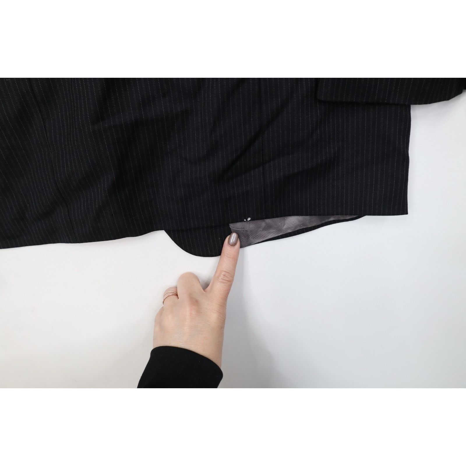 Calvin Klein Vintage Calvin Klein 2 Piece Wool Suit Wedding Black Size 44R - 10 Thumbnail