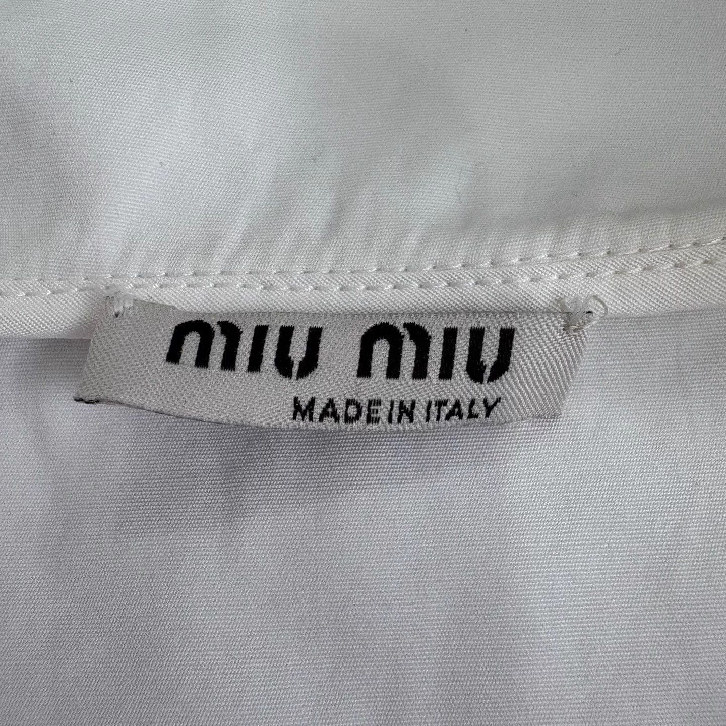 Miu Miu Miu Miu Petal Collar Back Logo Shirt 42 Size M / US 6-8 / IT 42-44 - 3 Thumbnail
