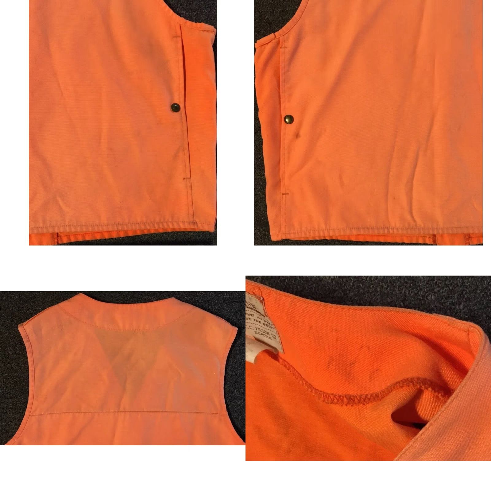 Filson VINTAGE Filson Faded Distress Vest 44 USA Army Punk Jacket Men 44 Orange Grunge 90s Biker Motorcycle USA Camouflage? Size US S / EU 44-46 / 1 - 8 Thumbnail