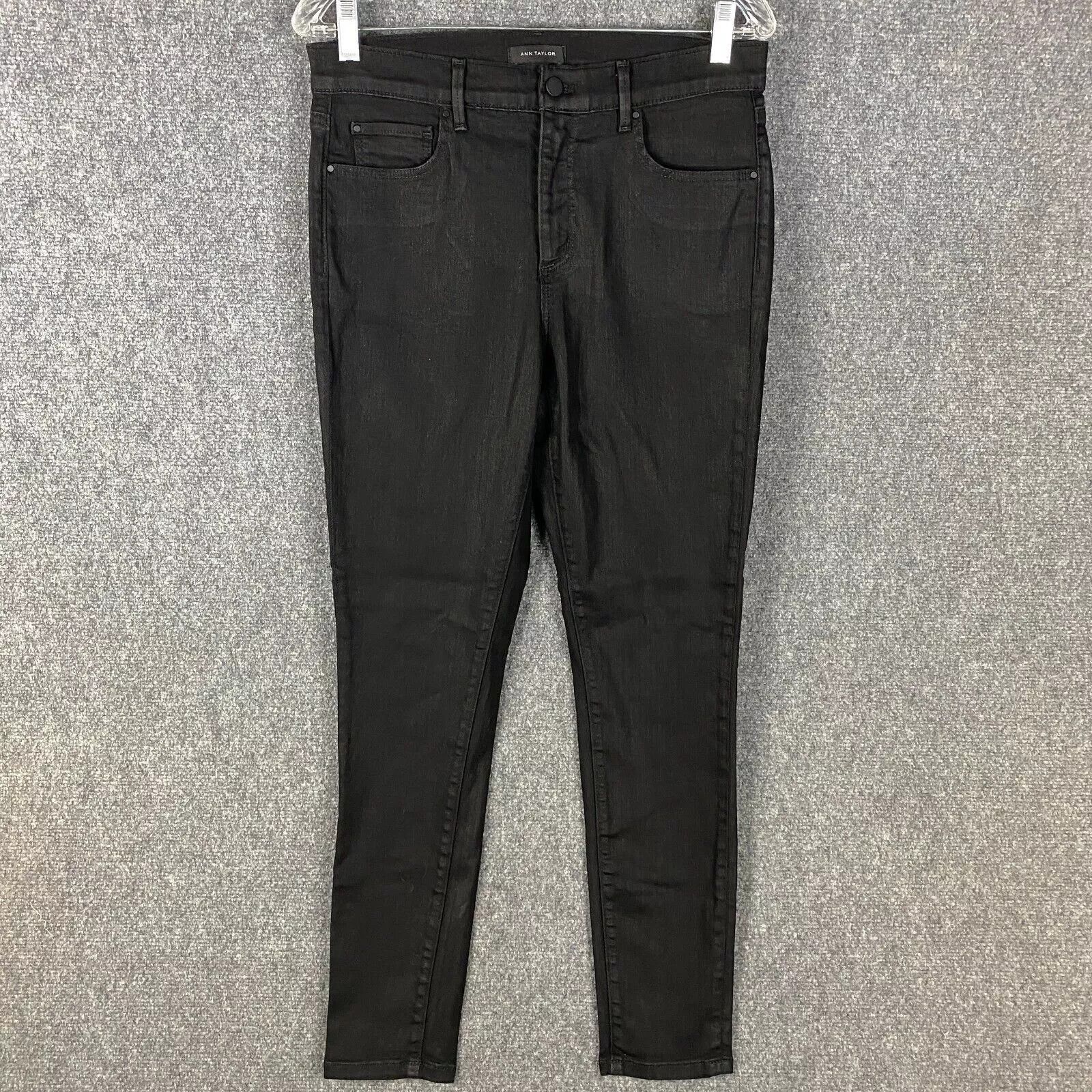 Ann Taylor Ann Taylor Jeans Women's Size 8 Skinny Denim Black Lyocell Size 30" / US 8 / IT 44 - 1 Thumbnail