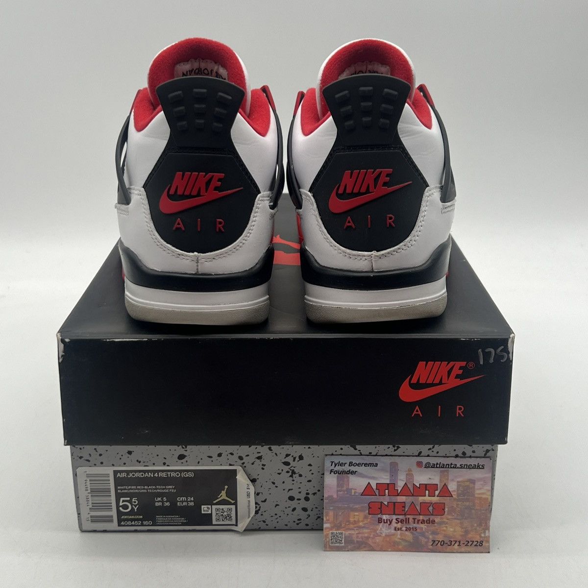 Jordan Brand Air Jordan 4 Fire Red Size US 5.5 / EU 38 - 3 Thumbnail