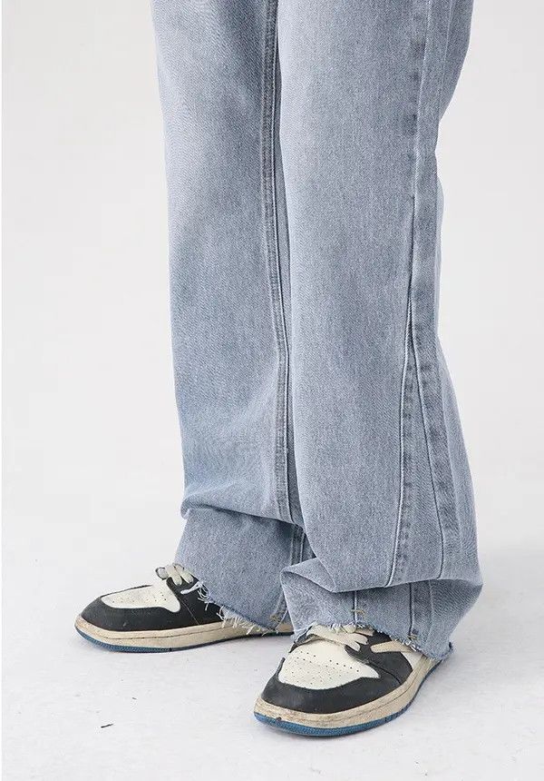 Japanese Brand Minami x Juri Washed distressed men's zipper flared jeans Size US 32 / EU 48 - 5 Thumbnail