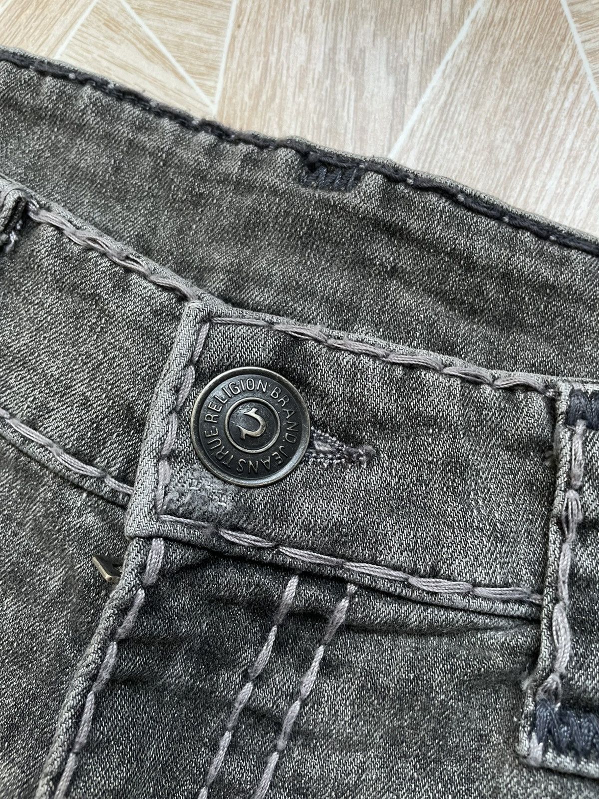 Daily Paper Y2K Japanese Designer Rap True Religion Usa Distressed Denim Size US 36 / EU 52 - 8 Thumbnail