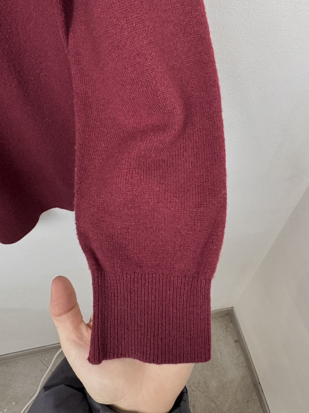 Joseph Joseph Women Wool V Neck Sweater Burgundy Size S Size US S / EU 44-46 / 1 - 5 Thumbnail