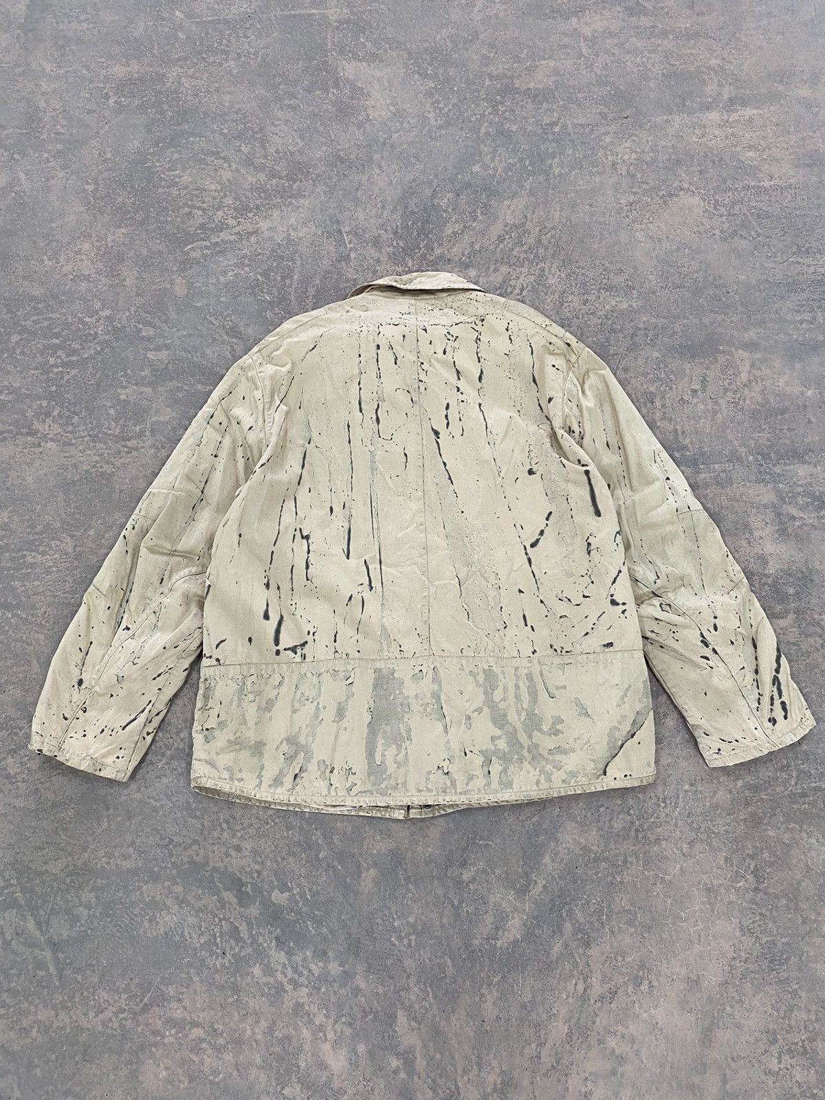 C.P. Company VINTAGE C.P. COMPANY WAXED PAINT SPLATTER ZIPPER JACKET Size US L / EU 52-54 / 3 - 17 Thumbnail