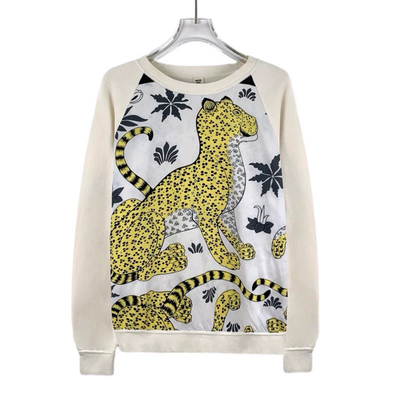 Hermes Hermes Colorblock Leopard Print Sweatshirt Size US S / EU 44-46 / 1 - 1 Thumbnail