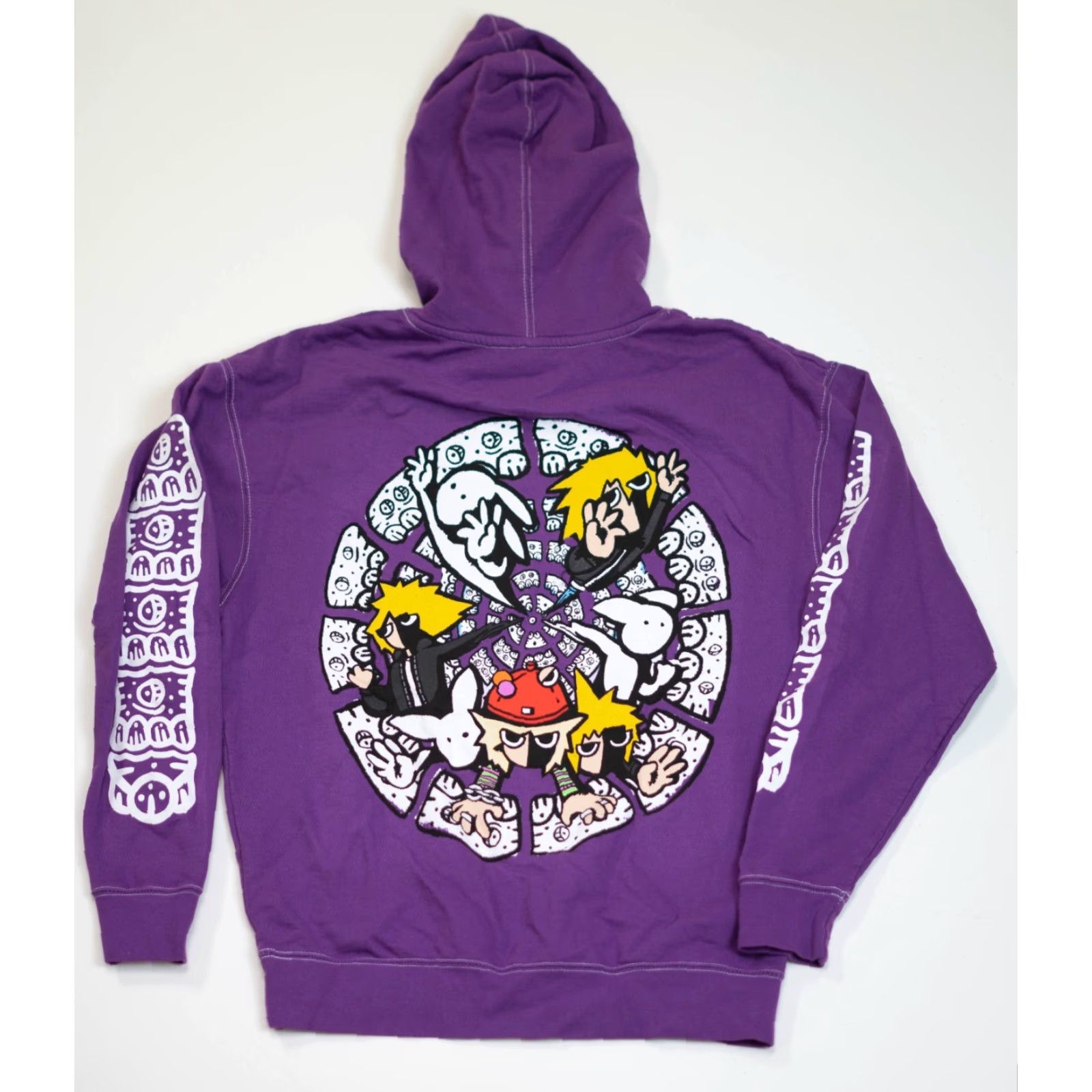 J Brand Kodone Purple Hoodie Men XL Pullover Sweatshirt Long Sleeve Logo Fleece 90s Graphic Print Size US XL / EU 56 / 4 - 2 Thumbnail