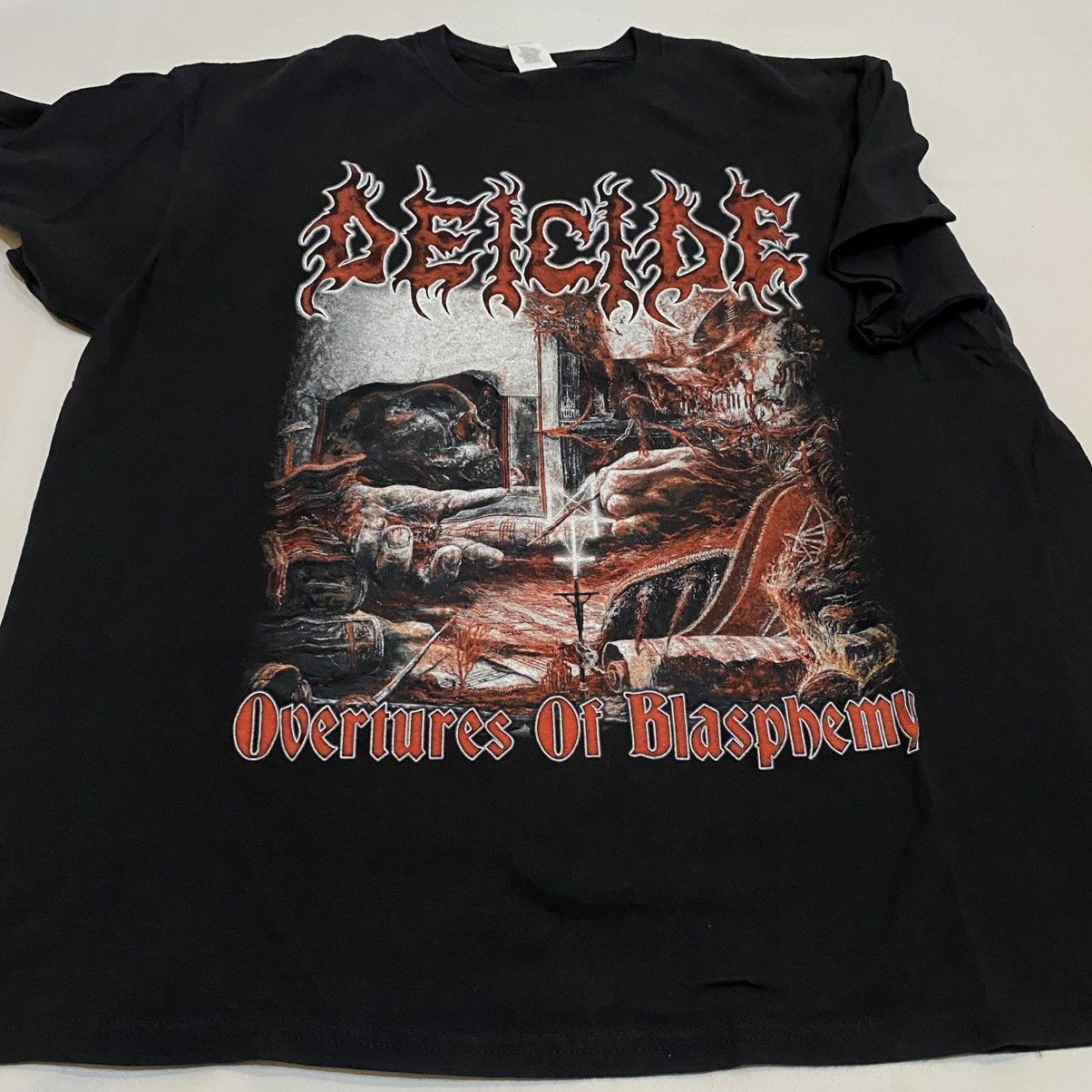 Gildan deicide Tshirt band obertures of blaspemy Obituary burzum Size US XL / EU 56 / 4 - 3 Thumbnail