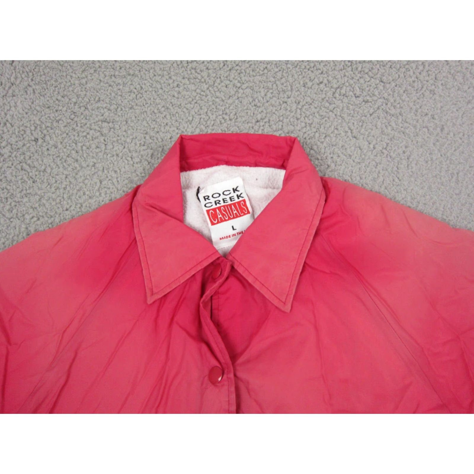 Coach VINTAGE Rock Creek Bomber Jacket Womens L Pink Satin 90s 80s USA Size L / US 10 / IT 46 - 2 Thumbnail