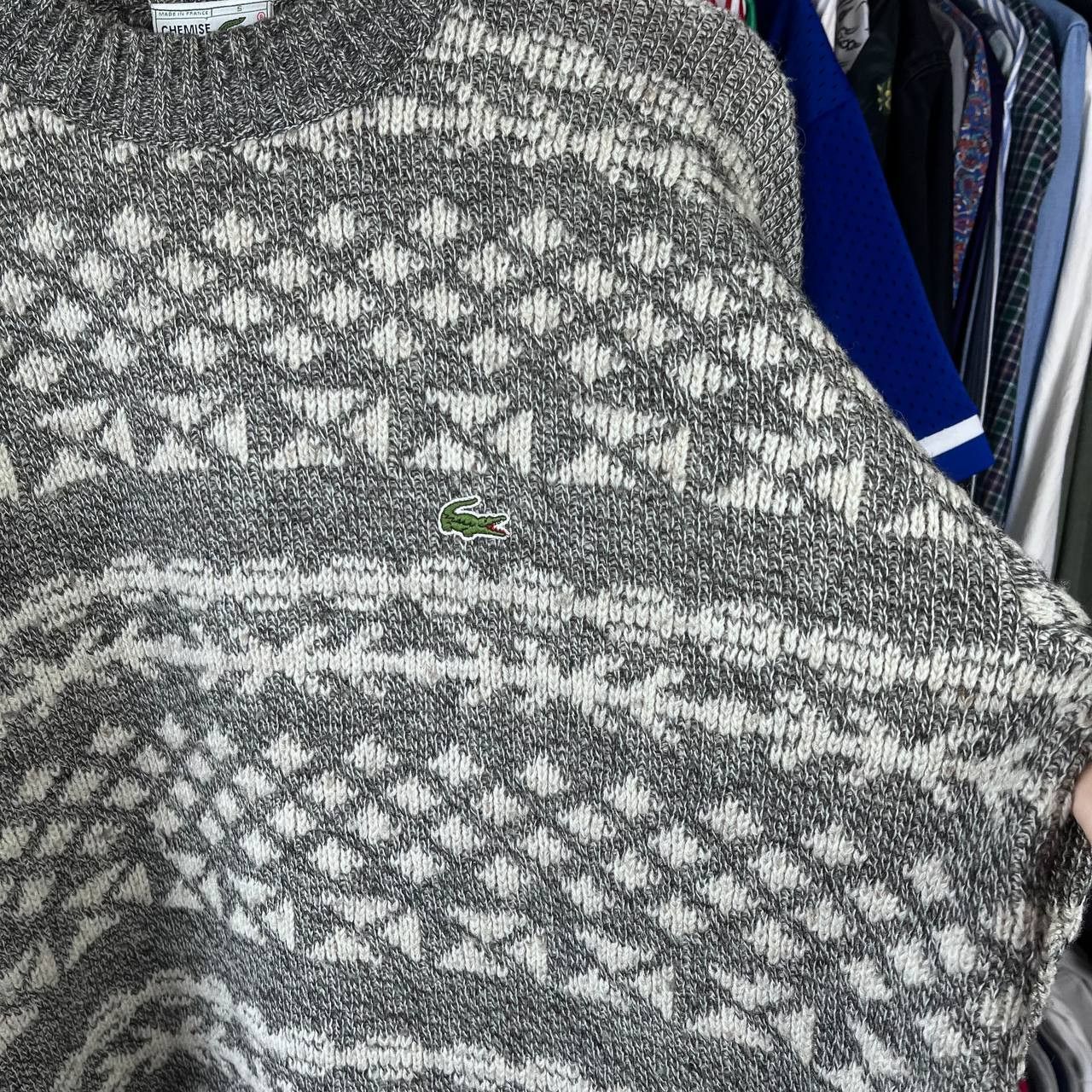 Lacoste 90s Lacoste Chemise Nordic Fair Isle Wool Knit Sweater Size US L / EU 52-54 / 3 - 6 Thumbnail