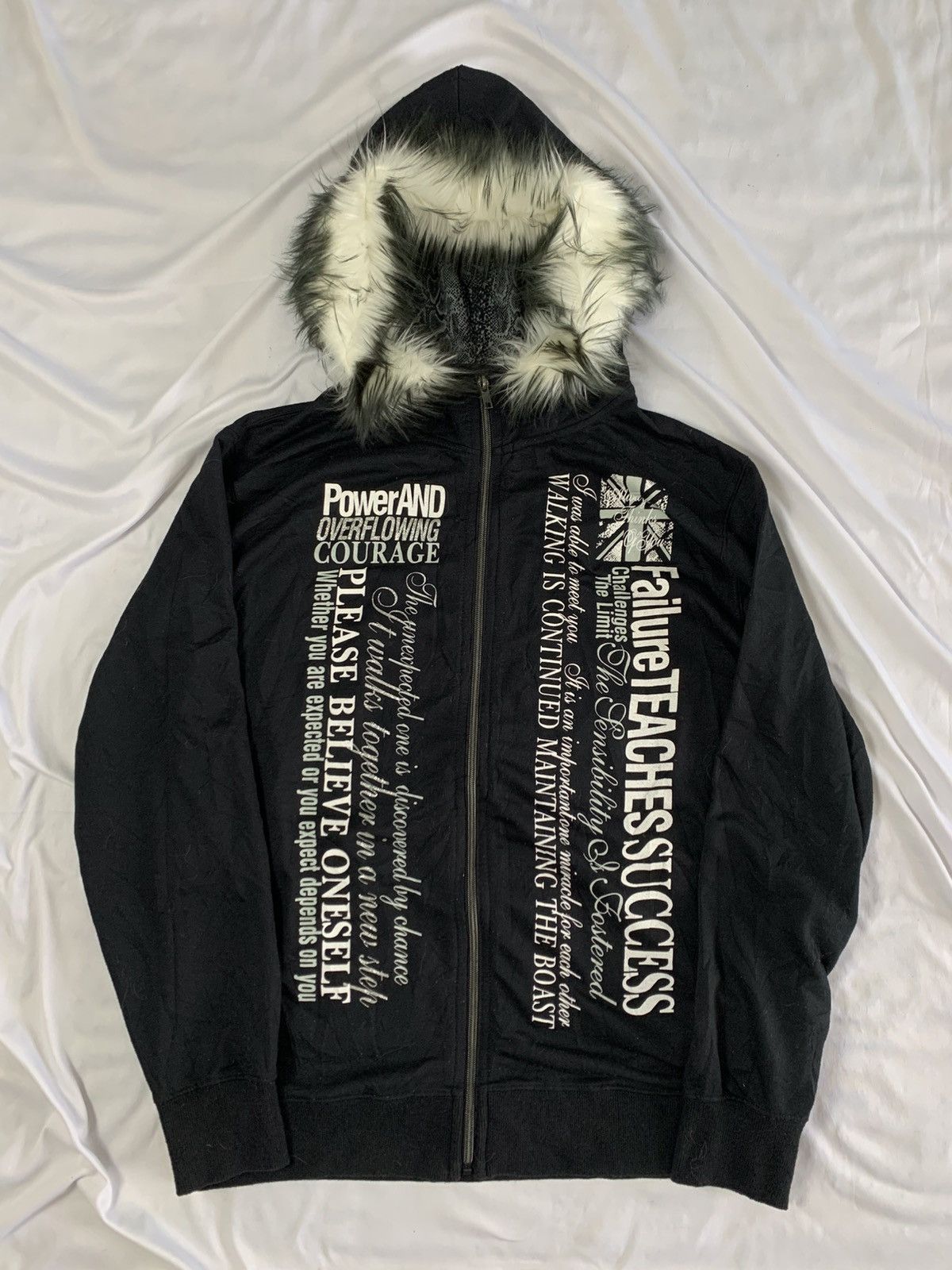 Le Grande Bleu (L.G.B.) Fur hoodie japanese style poem snake skin Size US L / EU 52-54 / 3 - 3 Thumbnail
