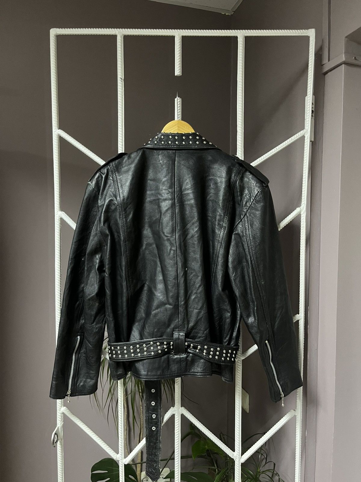 Vintage Vintage Leather Jacket Biker Jacket Punk Metal Goth Size US S / EU 44-46 / 1 - 7 Thumbnail