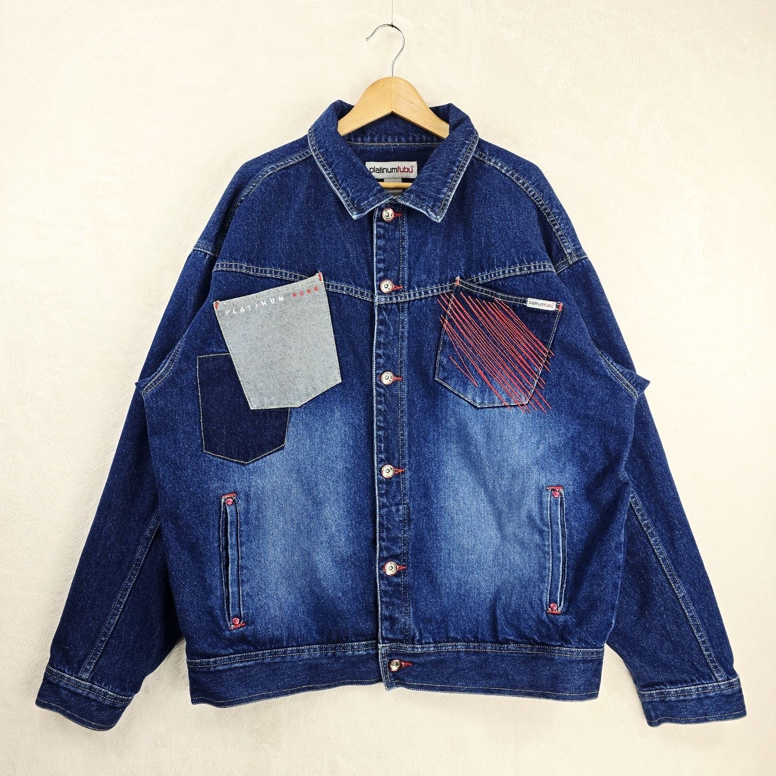 90s platinum fubu HarlemxHarlem デニムジャケット 90s platinum fubu Harlem×Harlemデニムジャケット