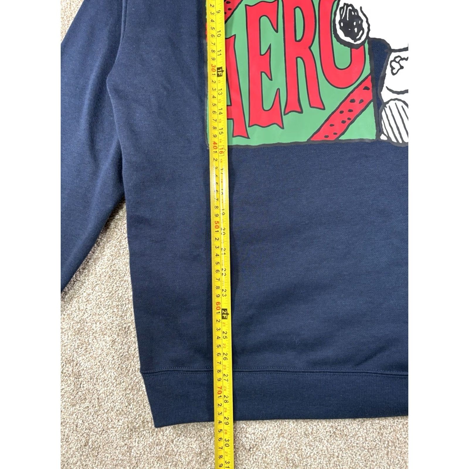 Aeropostale Aeropostale Peanuts Snoopy Womans Medium Christmas Navy Blue Crewneck Sweatshirt Size M / US 6-8 / IT 42-44 - 6 Thumbnail