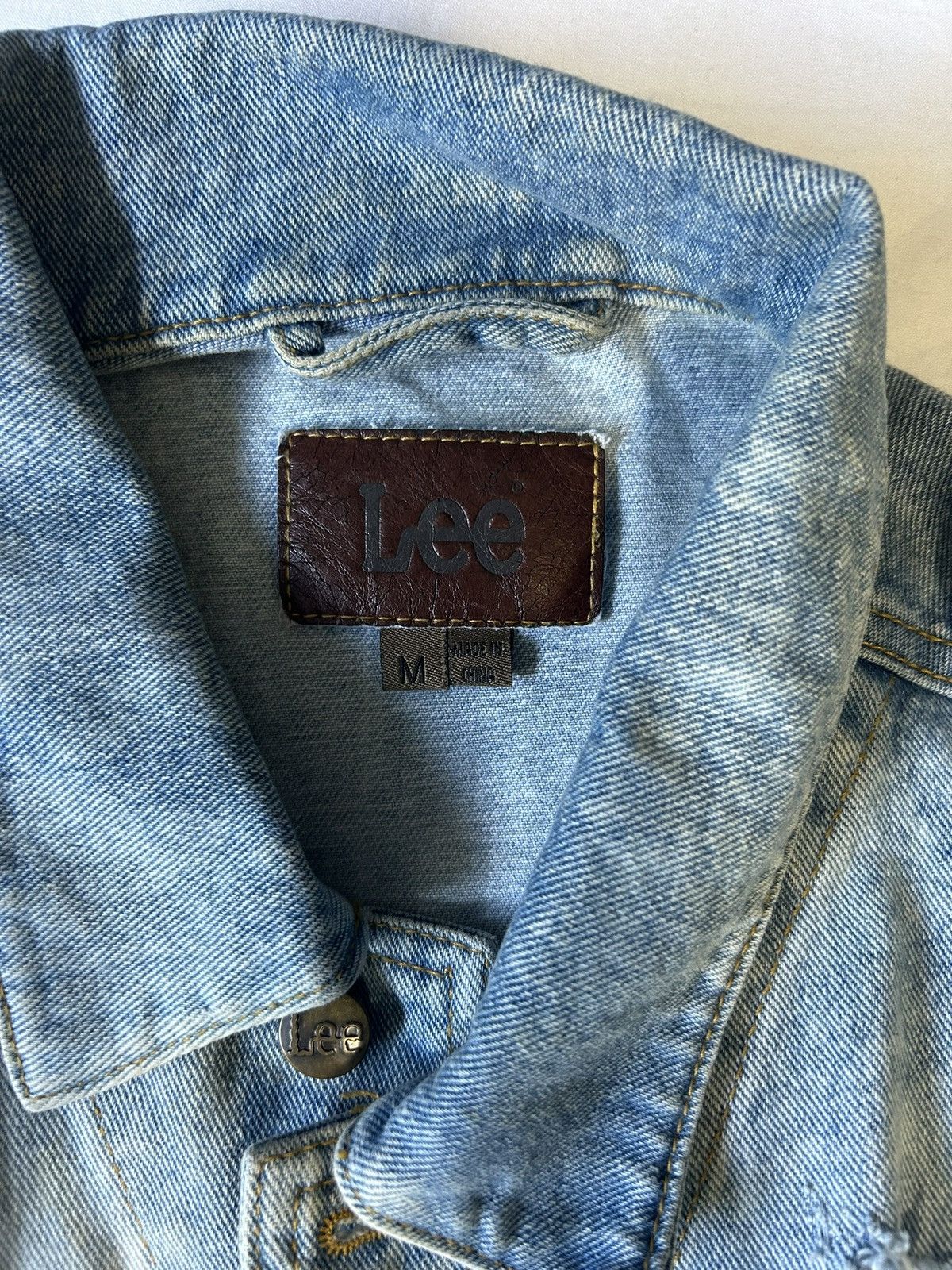 Lee Lee distressed Japanese denim jacket. Size US M / EU 48-50 / 2 - 4 Thumbnail
