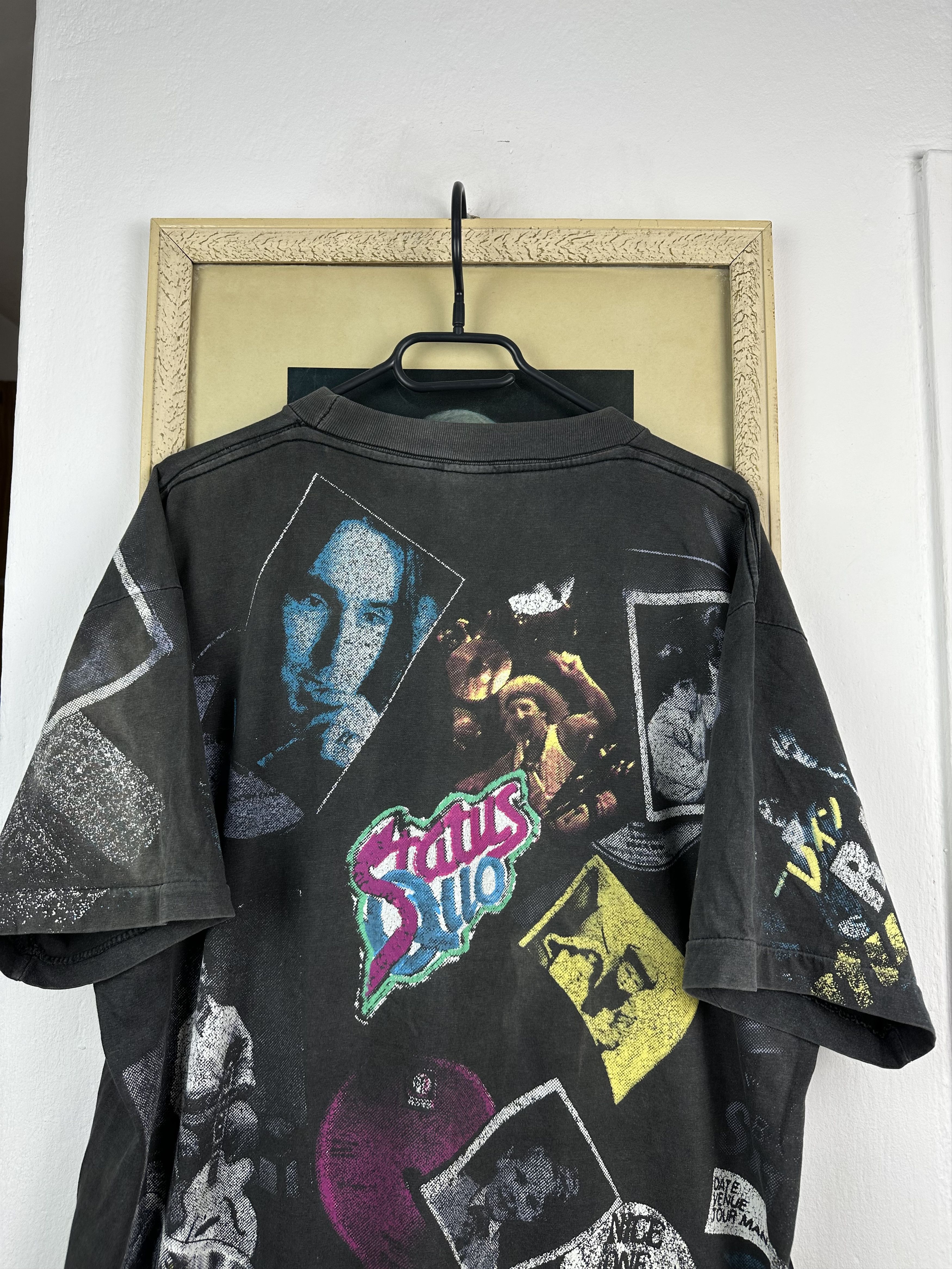 Band Tees Rare Vintage Status Quo 1991 Tour Rock Shirt Tee Over Print Size US XL / EU 56 / 4 - 13 Thumbnail