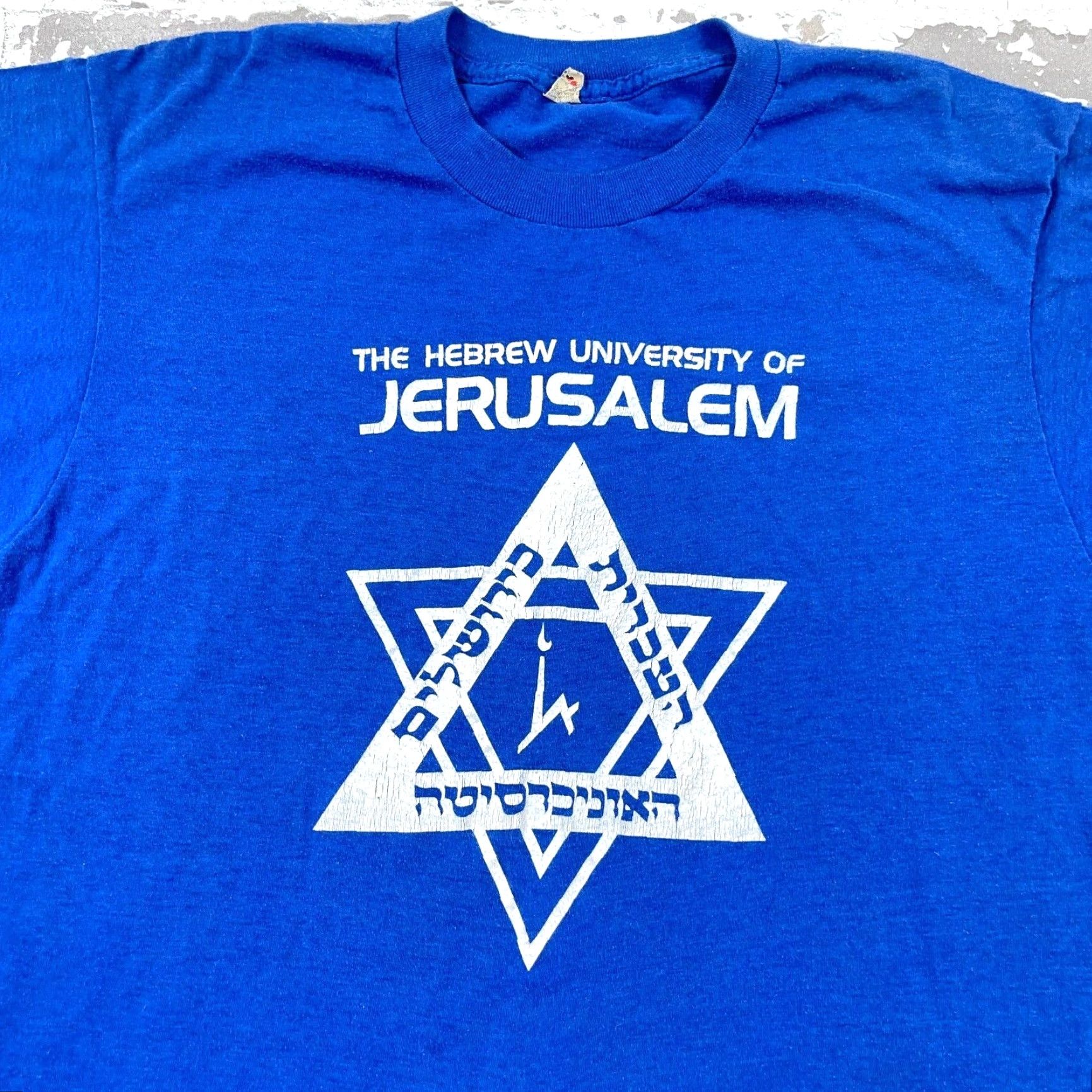 Vintage VINTAGE Screen Stars Best Hebrew University Shirt Men XL Blue Tee 80s Retro Logo Size US XL / EU 56 / 4 - 3 Thumbnail