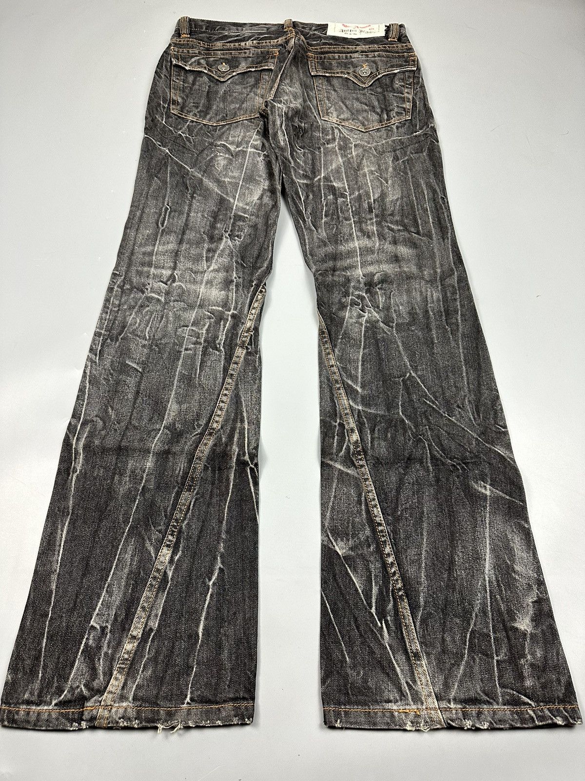 Artful Dodger 🔥Rare🔥Vintage Antful Jeans Whiskered Flared Denim Size US 32 / EU 48 - 6 Thumbnail