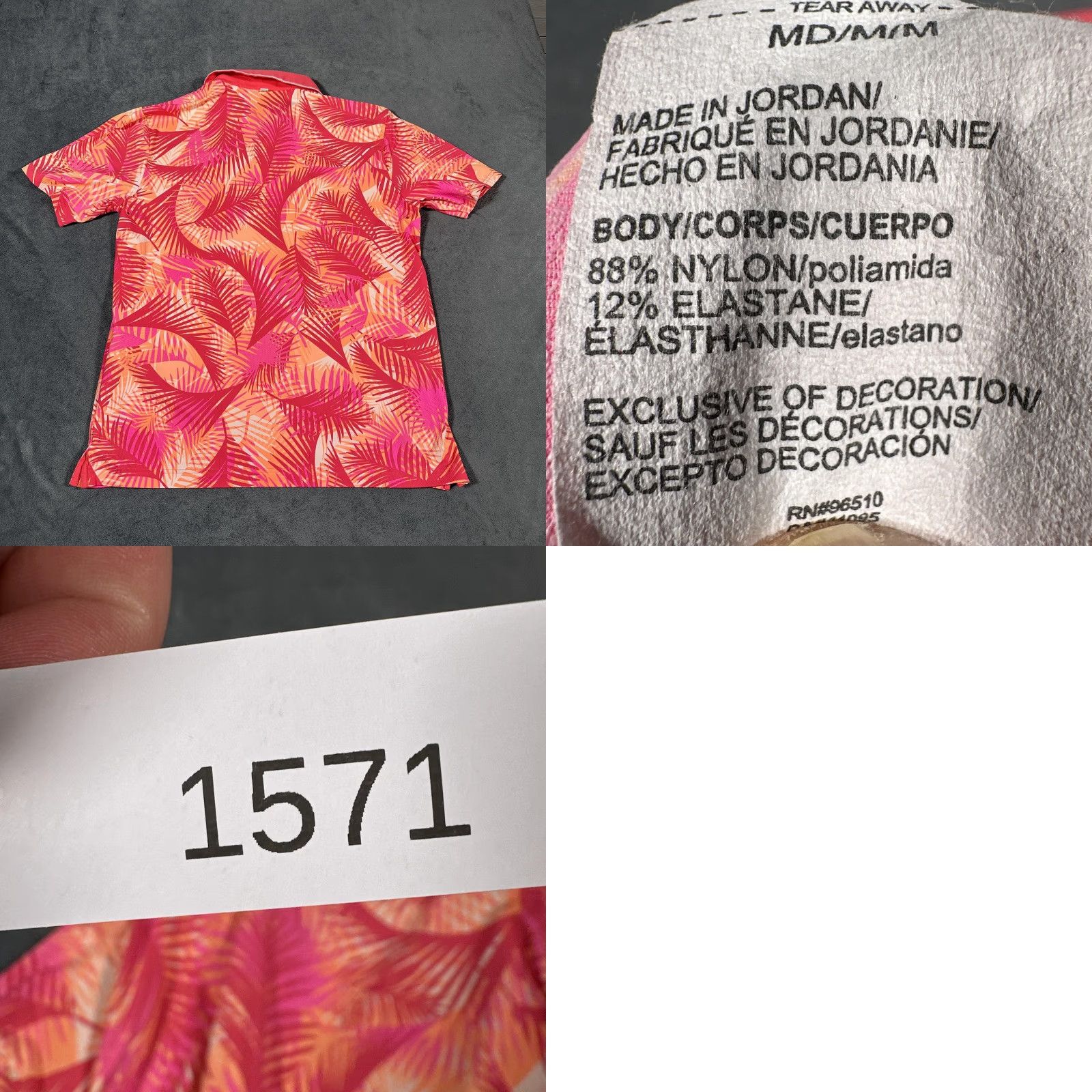 Under Armour Under Armour Iso-Chill Performance Polo Shirt Mens Medium Pink Floral Golf Size US M / EU 48-50 / 2 - 8 Thumbnail