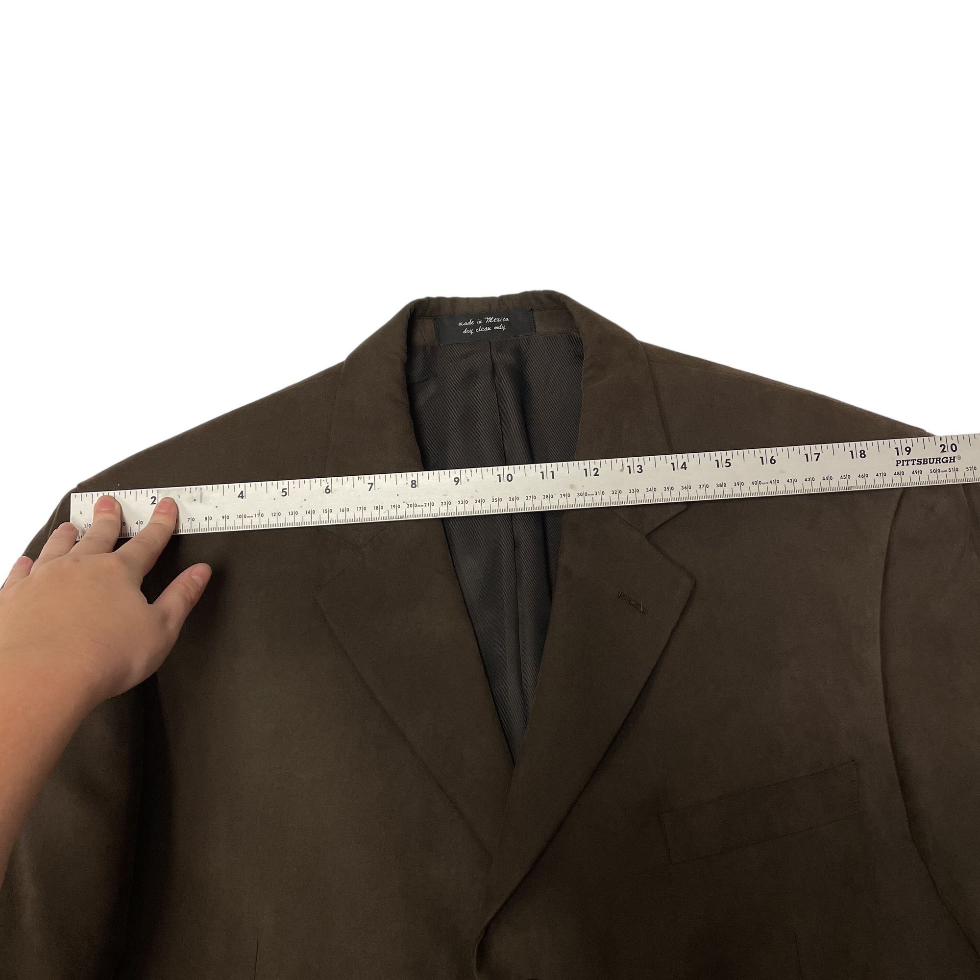 Andrew Fezza Andrew Fezza Brown Sport Coat MICROFIBER 3 Btn Jacket Size 44R - 10 Thumbnail