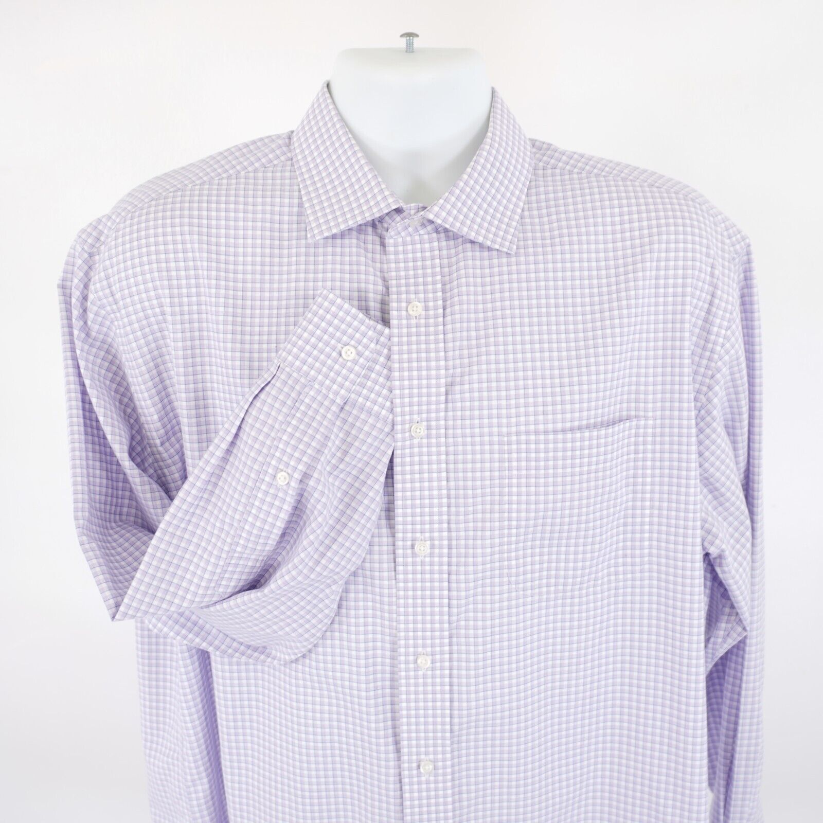 Jos. A. Bank Jos A Bank Traveler Traditional Fit 17-32 Purple Blue White Size US XXL / EU 58 / 5 - 1 Thumbnail