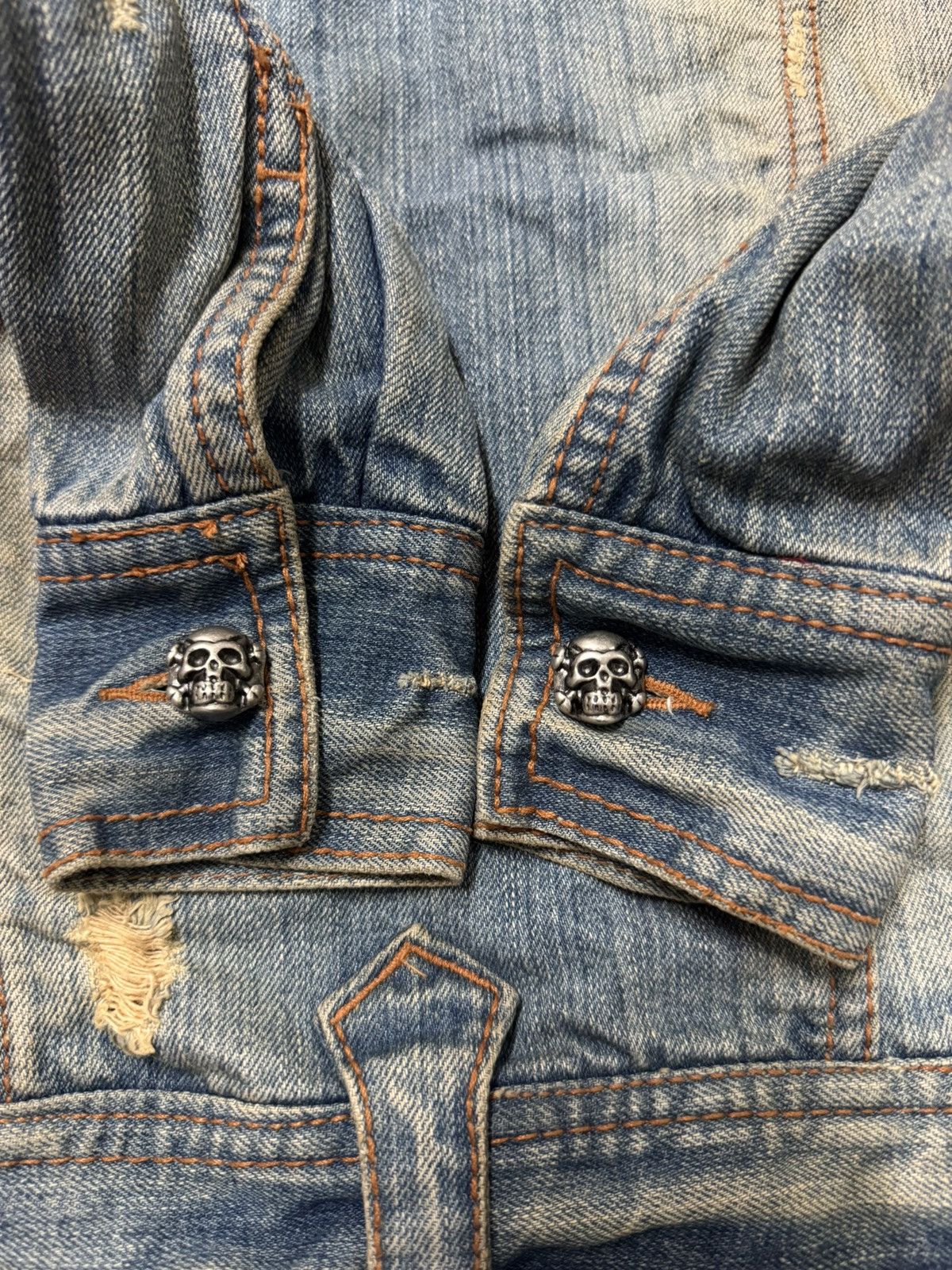 Other 2000s GLAD NEWS PUNK DENIM JACKET Size US XS / EU 42 / 0 - 5 Thumbnail