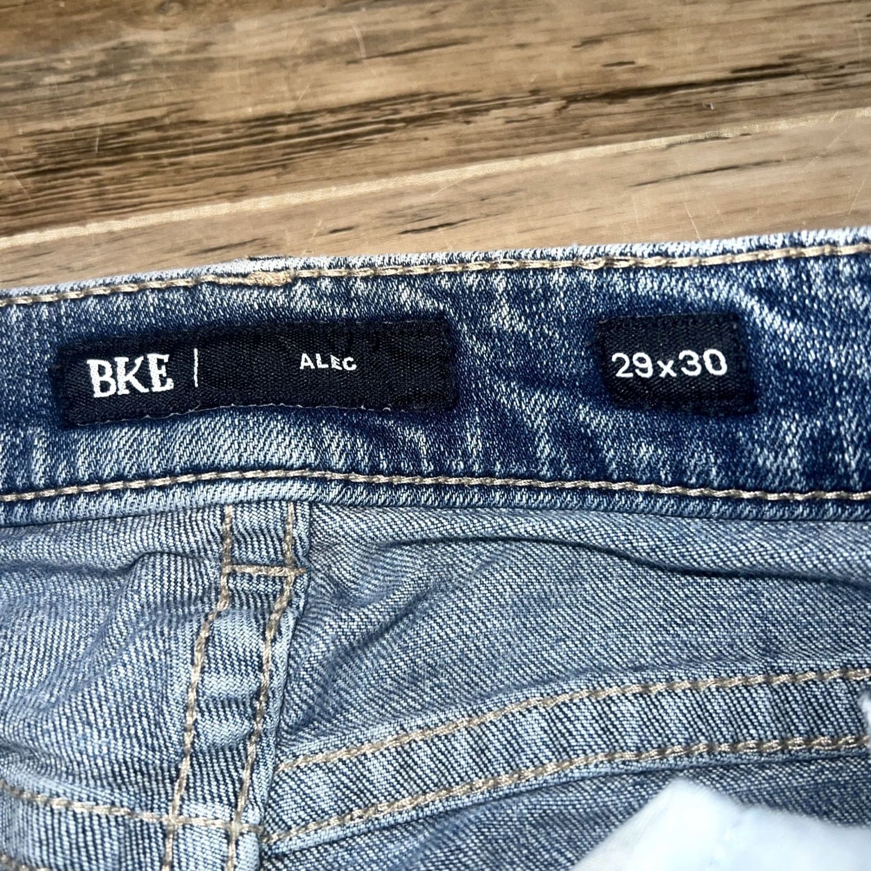BKE BKE Alec Jeans Mens 29x30 Blue Straight Jeans Buckle Bke Brand Size US 29 - 5 Thumbnail