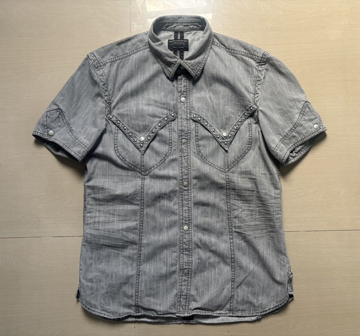 2000s Nicole Club For Men Studded Snap Shirt