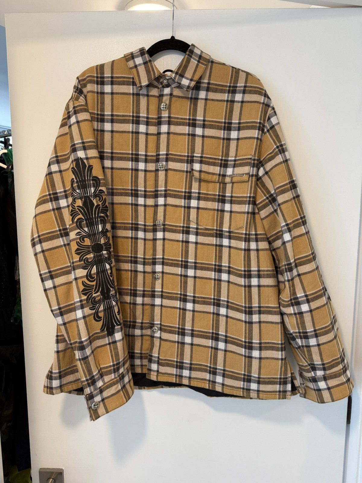 Chrome Hearts YELLOW PLAID FLANNEL Size US XXL / EU 58 / 5 - 1 Thumbnail