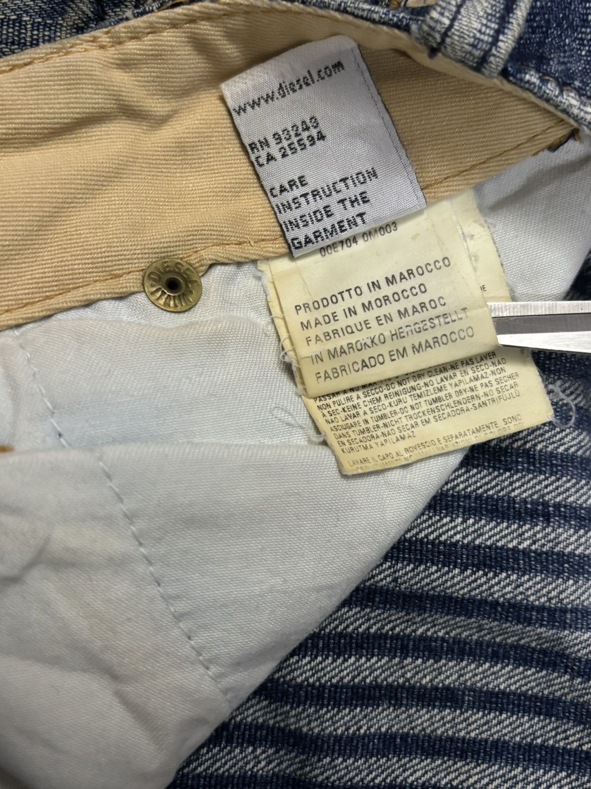 Diesel Vintage Diesel Industry Mud Wash Baggy Distressed Jeans Size US 32 / EU 48 - 21 Thumbnail
