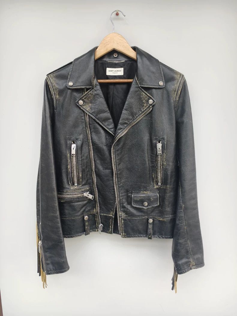 Saint Laurent Paris Saint Laurent Vintage Black Leather Ja