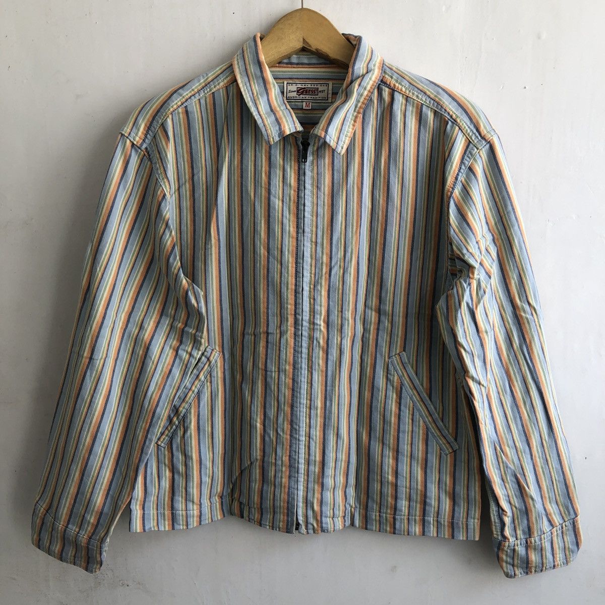 Guess × Japanese Brand × Vintage GUESS STRIPE RAINBOW COTTON JACKET Size M / US 6-8 / IT 42-44 - 1 Thumbnail