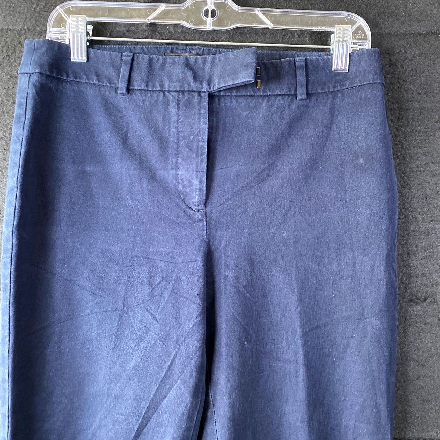 Talbots VINTAGE Talbots Womens Pants Blue Mid Rise High Waist Straight Ankle Workwear Stretch 6P Size 24" / US 00 / IT 34 - 2 Thumbnail